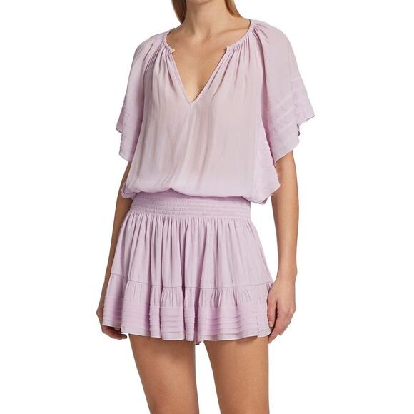 Ramy Brook NWT Jane Dolman Smocked Mini Dress size XS - Picture 2 of 16